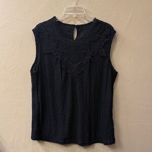 Amazon Black Lace Sleeveless Blouse